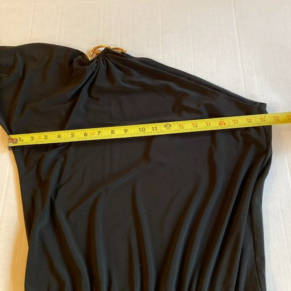 Cache Black One Shoulder Dress - Size Small  New with Tags! Ret $158 - Picture 6 of 8